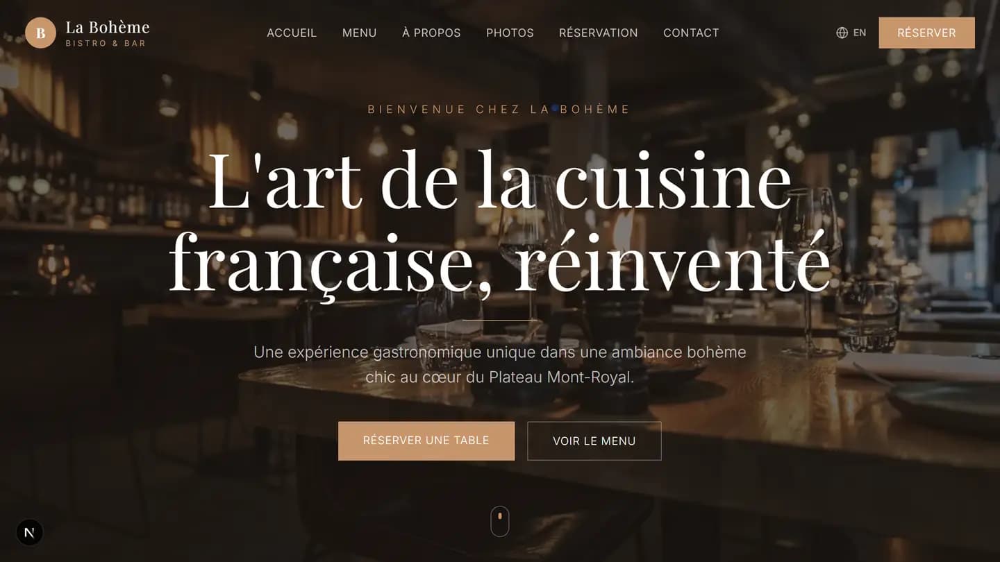Site livré par Ready14 — modèle Restaurant & café